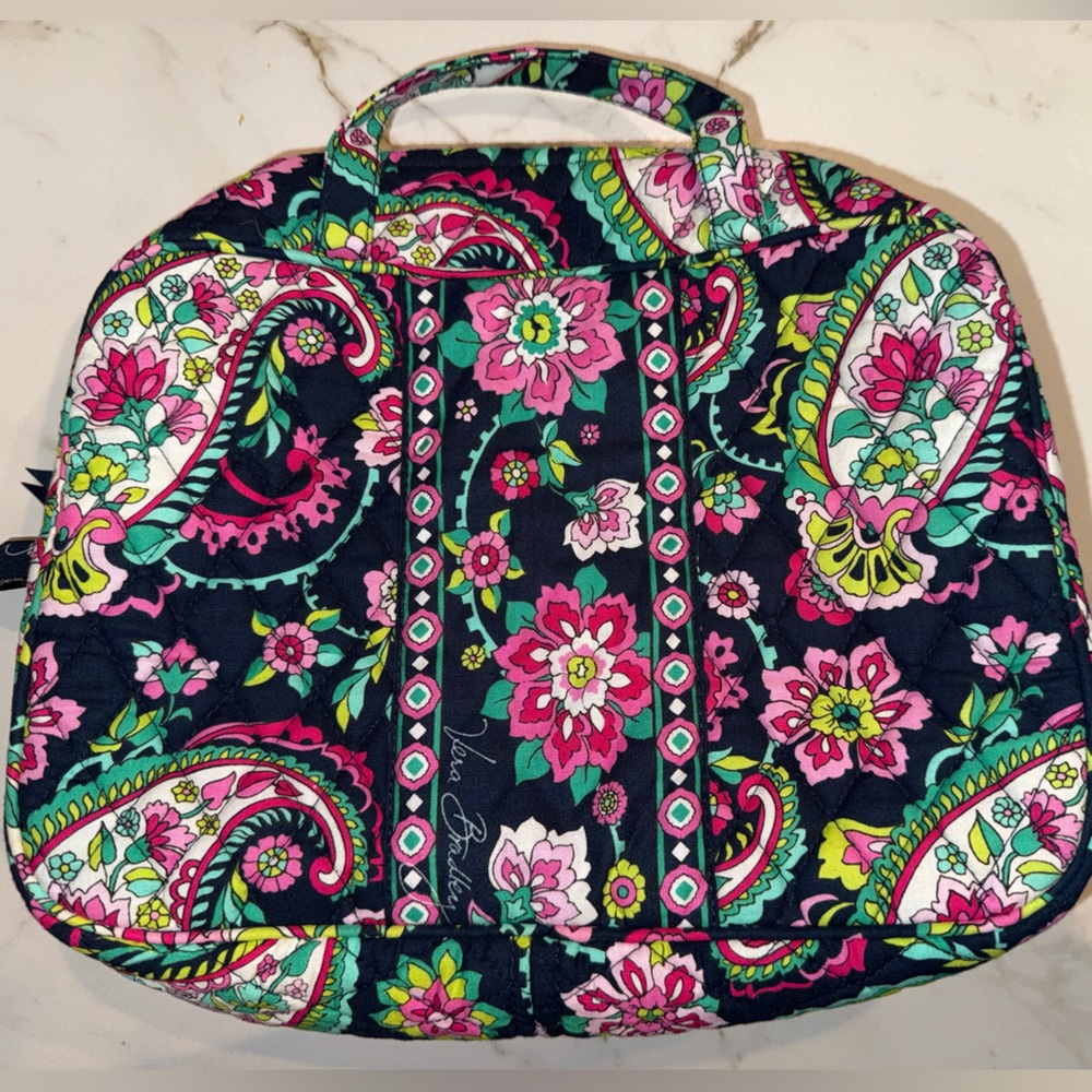 Vera Bradley Quilted Lunch / Travel Tote – Navy Floral Paisley 🌸 NwOT